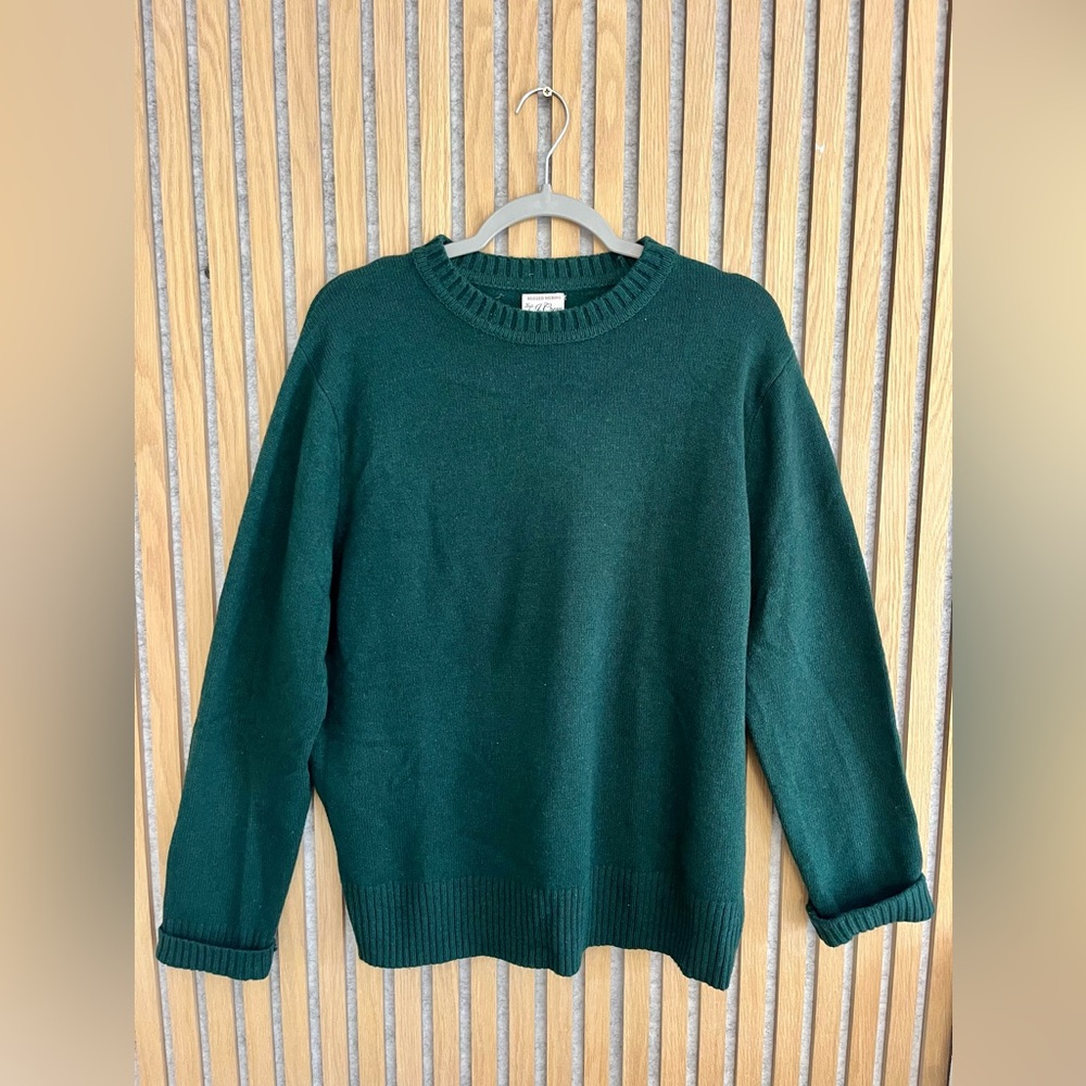 J. Crew Men’s Forest Green Wool Blend Sweater